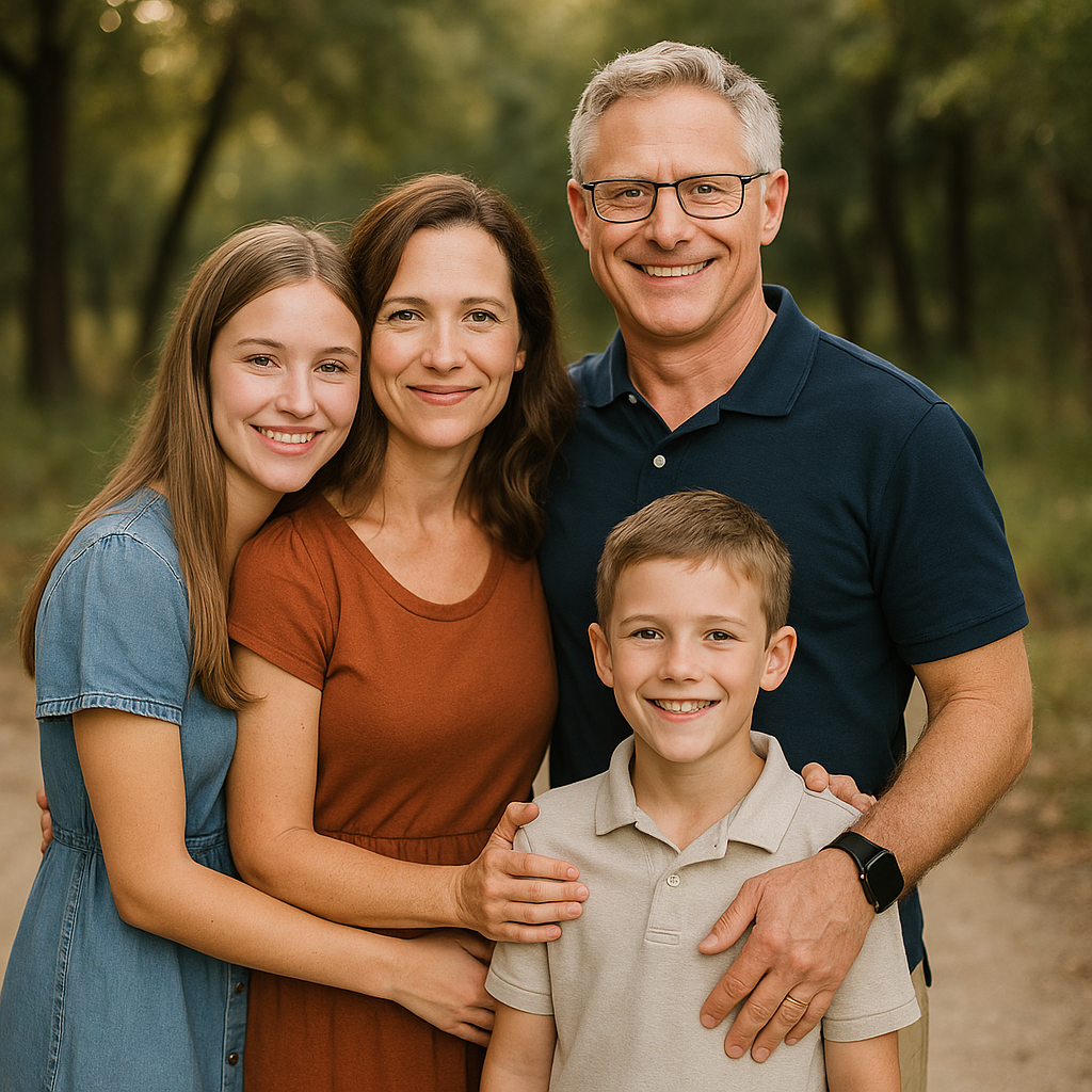 Rick Bertino with his family